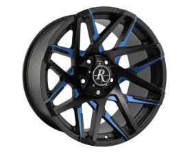 HD Off-Road Canyon Wheel 17x7 5x127|5x139.7 -25mm Satin Black Milled Face w/ Blue Clear
