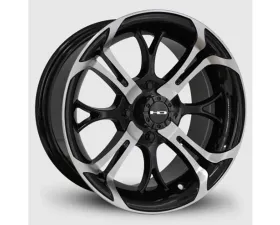 HD Golf Spinout Wheel 14x7 4x101.6 -10mm Gloss Black Machined Face