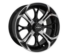 HD Golf Spinout Wheel 14x7 4x115 0mm Gloss Black Machined Face