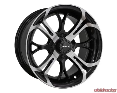 HD Golf Spinout Wheel 14x7 4x115 0mm Gloss Black Machined Face - SO1470440BK