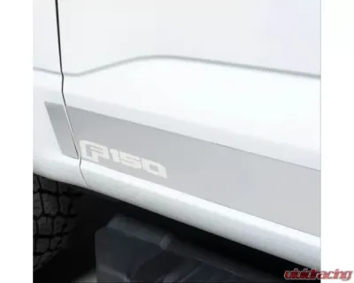 Putco Reg Cab 8ft Long Box Ford Licensed SS Rocker Panels 4.25in Tall 10pcs Ford F-150 2021 - 9751470FD