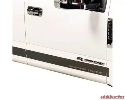 Putco Super 6.5ft Short Box Ford Licensed Blk Platinum Rocker Panels 4.25in 12pcs Ford F-150 2021 - 9751471BPFD