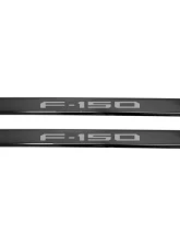 Putco F-150 Logo Black Door Sill Plates Kit Ford F-150 Regular | Super Cab 2015-2020                                     - 95145BPFD - Image 3