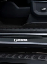 Putco F-150 Logo Black Door Sill Plates Kit Ford F-150 Regular | Super Cab 2015-2020                                     - 95145BPFD - Image 2