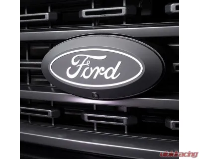 Putco Luminix White Oval LED Grille Emblem With Camera Cutout (No Spray Washer) Ford F-150 XLT | Lariat | King Ranch | Platinum 2024 - 92607