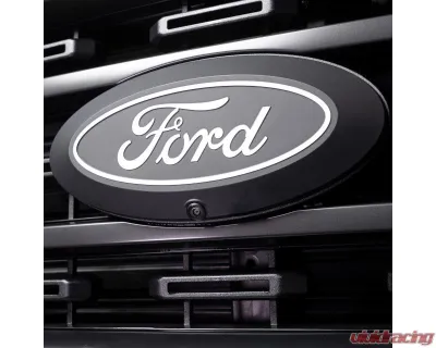 Putco Luminix White Oval LED Grille Emblem With Camera Cutout (No Spray Washer) Ford F-150 XLT | Lariat | King Ranch | Platinum 2024 - 92607
