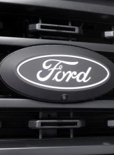 Putco Luminix White Oval LED Grille Emblem With Camera Cutout (No Spray Washer) Ford F-150 XLT | Lariat | King Ranch | Platinum 2024                                     - 92607 - Image 4