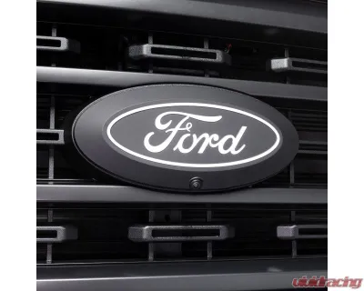 Putco Luminix White Oval LED Grille Emblem With Camera Cutout (No Spray Washer) Ford F-150 XLT | Lariat | King Ranch | Platinum 2024 - 92607