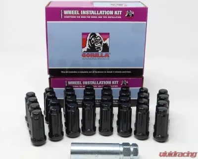 Gorilla Automotive 20 Lug Set 9/16 Spline Truck Black - K5TS-00916BGR