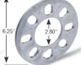 Gorilla Automotive Wheel Spacer Aluminum 4-Hole 1/4-Inch
