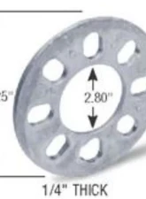 Gorilla Automotive Wheel Spacer Aluminum 4-Hole 1/4-Inch                                     - SP601 - Image 2
