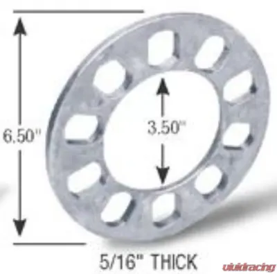 Gorilla Automotive Wheel Spacers Aluminum 5-Hole 5/16-Inch - SP602