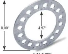 Gorilla Automotive Wheel Spacers Aluminum 8-Hole 1/4-Inch