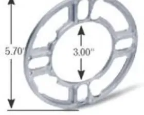 Gorilla Automotive Wheel Spacers Aluminum 5-Hole 5mm