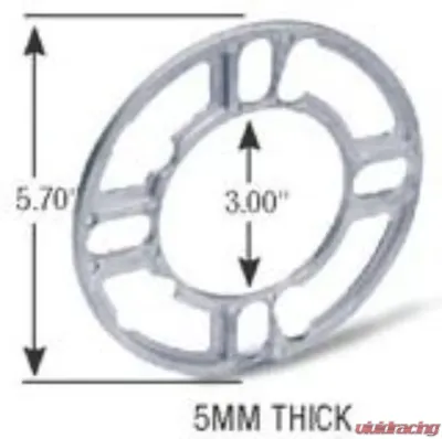 Gorilla Automotive Wheel Spacers Aluminum 5-Hole 5mm - SP605
