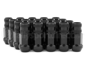 Gorilla Forged Steel Racing Lug Nuts Black Chrome Open Ended 12x1.25