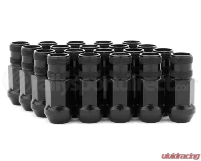 Gorilla Forged Steel Racing Lug Nuts Black Chrome Open Ended 12x1.25 - 45028BC-20