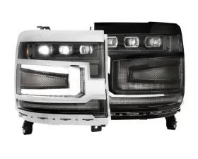Morimoto XB LED Headlights Pair Unfinished Chevrolet Silverado 1500 2016-2018