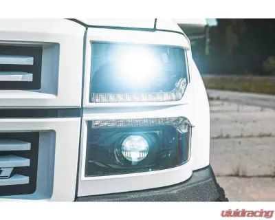 Morimoto XB LED Headlight Front Trim Pieces Chrome Chevrolet Silverado 1500 2014-2015 - LF543.C
