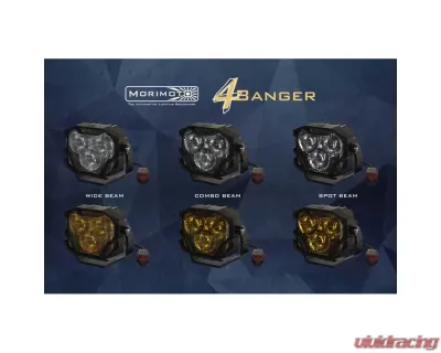 Morimoto 4Banger Fog Light Kit NCS Yellow SAE Wide Beam GMC Yukon 2007-2014 - 4B-FOG-GM-1089