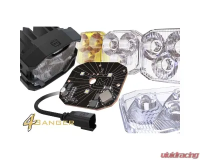 Morimoto 4Banger Fog Light Kit NCS Yellow SAE Wide Beam Chevrolet Colorado | GMC Canyon 2015+ - 4B-FOG-GM-1077