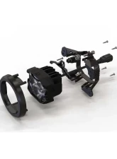 Morimoto 4Banger Fog Light Kit NCS White Combo Beam Jeep Wrangler JK 2007-2017                                     - 4B-FOG-M-1026 - Image 4