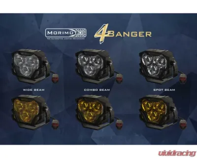 Morimoto 4Banger HXB Yellow Spot Beam Ditch Light Kit Ford F-150 2021+ - 4B-PLR-KIT-1308