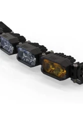 Morimoto Single-Row BangerBar White/Yellow 4 Pod / 16" HXB Power LED Light Bar                                     - BAR-1ROW-006 - Image 10