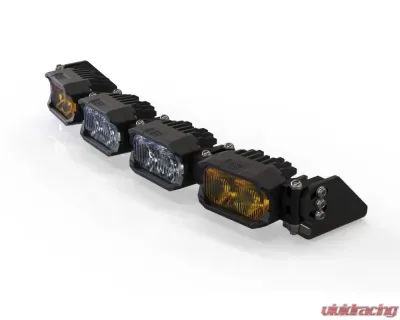Morimoto Single-Row BangerBar White/Yellow 4 Pod / 16" HXB Power LED Light Bar - BAR-1ROW-006