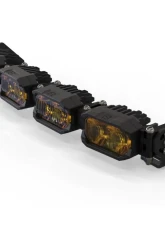 Morimoto Single-Row BangerBar White/Yellow 4 Pod / 16" HXB Power LED Light Bar                                     - BAR-1ROW-006 - Image 4