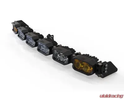 Morimoto Single-Row BangerBar White/Yellow 6 Pod / 24" HXB Power LED Light Bar - BAR-1ROW-012