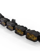 Morimoto Single-Row BangerBar White/Yellow 6 Pod / 24" HXB Power LED Light Bar                                     - BAR-1ROW-012 - Image 6