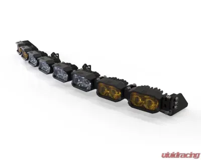 Morimoto Single-Row BangerBar White/Yellow 8 Pod / 31.5" HXB Power LED Light Bar - BAR-1ROW-018