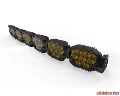 Morimoto Triple-Row BangerBar White/Yellow 7 Pod / 50.5" HXB Power LED Light Bar - BAR-3ROW-024
