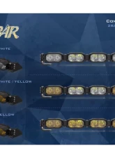 Morimoto Single-Row BangerBar White/Yellow 4 Pod / 16" HXB Power LED Light Bar                                     - BAR-1ROW-006 - Image 10