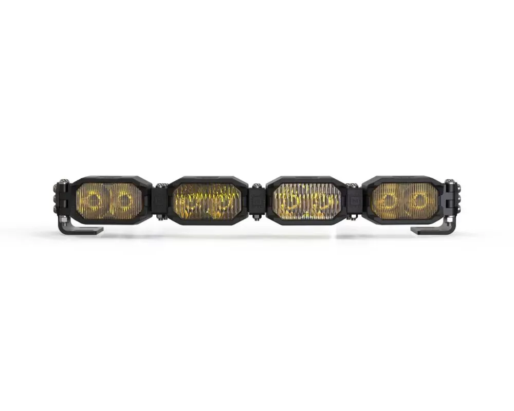Morimoto Single-Row BangerBar Yellow 4 Pod / 16" HXB Power LED Light Bar - BAR-1ROW-005