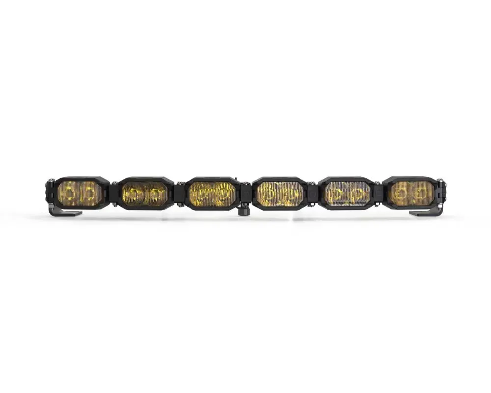 Morimoto Single-Row BangerBar Yellow 6 Pod / 24" HXB Power LED Light Bar - BAR-1ROW-011
