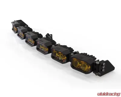 Morimoto Single-Row BangerBar Yellow 6 Pod / 24" HXB Power LED Light Bar - BAR-1ROW-011