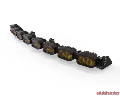 Morimoto Single-Row BangerBar Yellow 8 Pod / 31.5" NCS Power LED Light Bar - BAR-1ROW-014