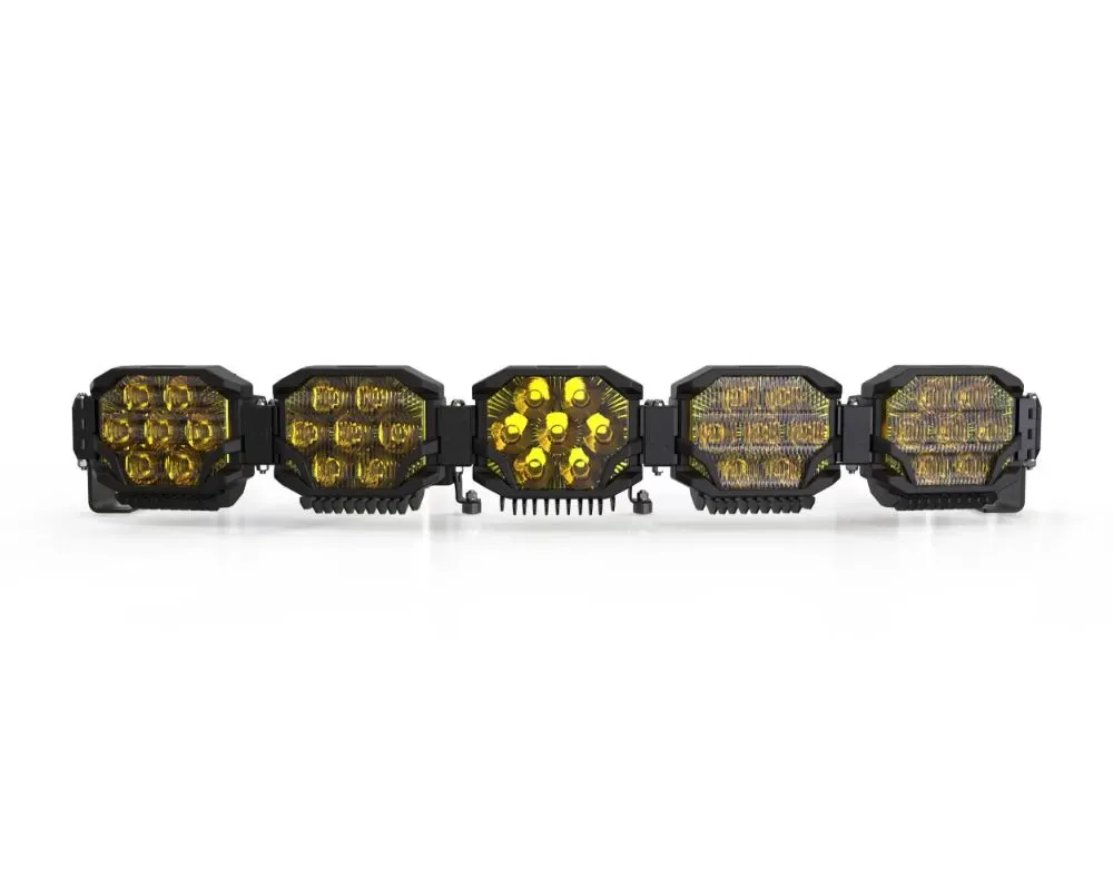 Morimoto Triple-Row BangerBar Yellow 5 Pod / 36" HXB Power LED Light Bar - BAR-3ROW-011