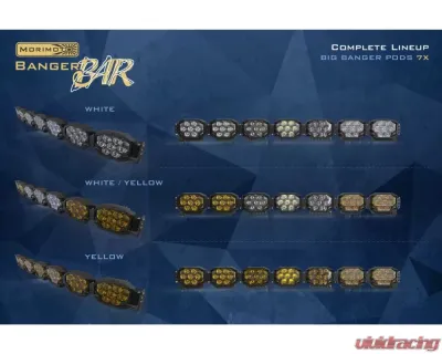 Morimoto Triple-Row BangerBar White 7 Pod / 50.5" HXB Power LED Light Bar - BAR-3ROW-022