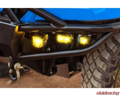 Morimoto 2Banger NCS LED Pod (SAE Wide / Yellow) Pair Ford | Toyota 1999+ - BAF109