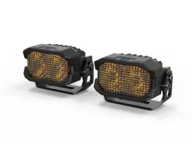 Morimoto 2Banger HXB LED Pod (Flood / Yellow) Pair Ford | Toyota 1999+