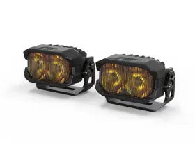 Morimoto 2Banger HXB LED Pod (SAE Wide / Yellow) Pair Ford | Toyota 1999+