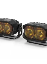 Morimoto 2Banger HXB LED Pod (SAE Wide / Yellow) Pair Ford | Toyota 1999+                                     - BAF117 - Image 9