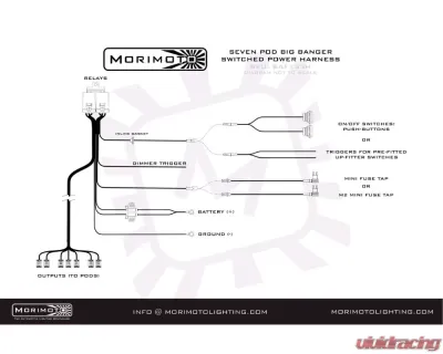 Morimoto Switched Power Harness BigBanger Bar (Up to 7x Pods) - BAF133H