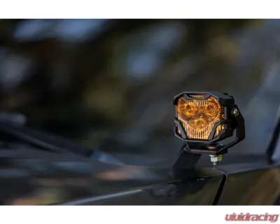 Morimoto 4Banger 2.0 HXB LED Pods SAE Wide Yellow Set - BAF012.2