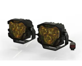 Morimoto 4Banger 2.0 HXB LED Pods SAE Wide Yellow Set