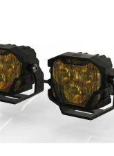 Morimoto 4Banger 2.0 HXB LED Pods SAE Wide Yellow Set                                     - BAF012.2 - Image 9