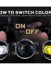Morimoto Oval XB Evo+ White/Yellow Fog Lights Set Toyota 4Runner 2010-2024                                     - LF093 - Image 3